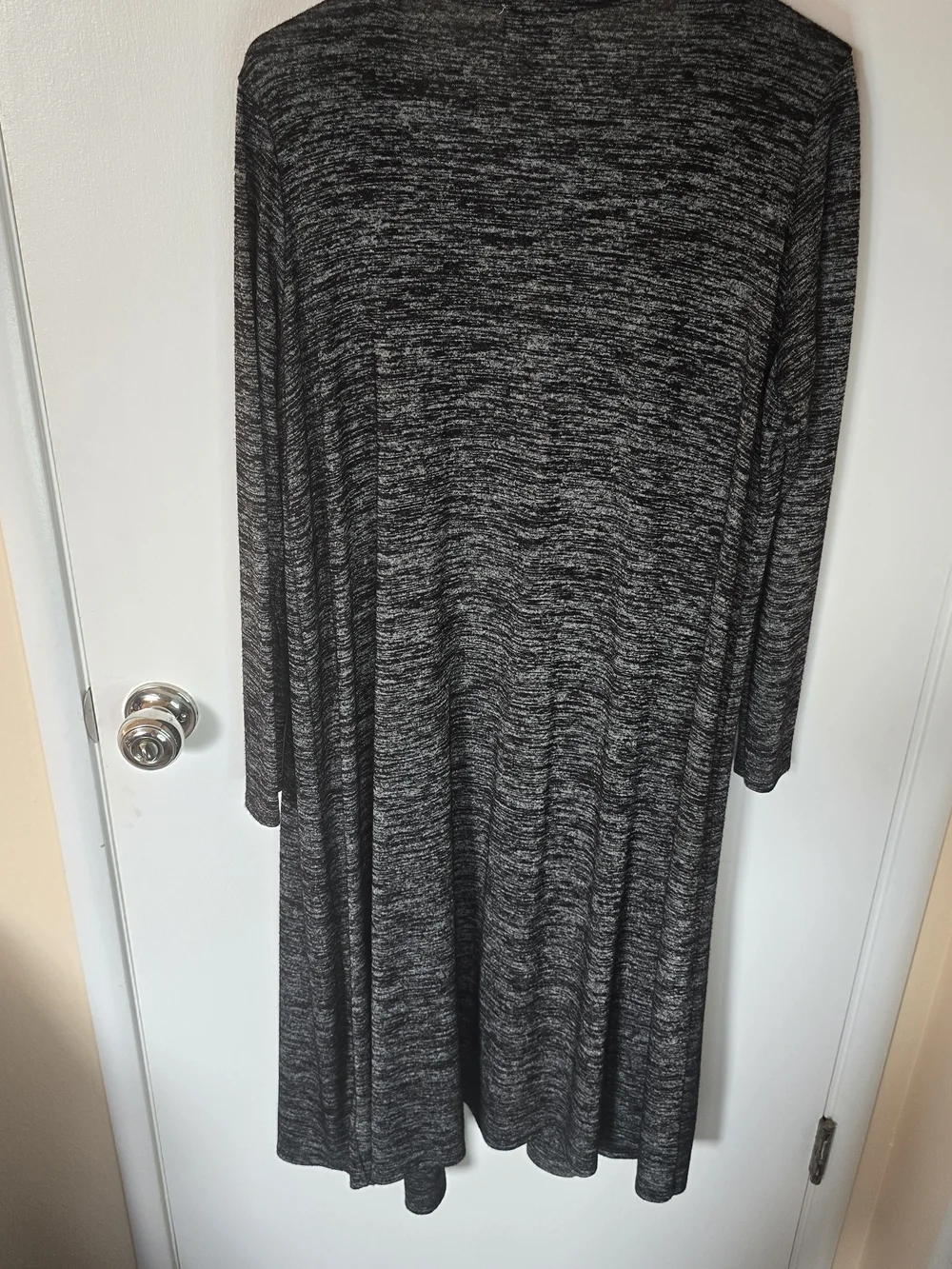 LuLaRoe Long Open-Front "Sarah" Duster Cardigan - Charcoal Heather - Picture 6 of 6